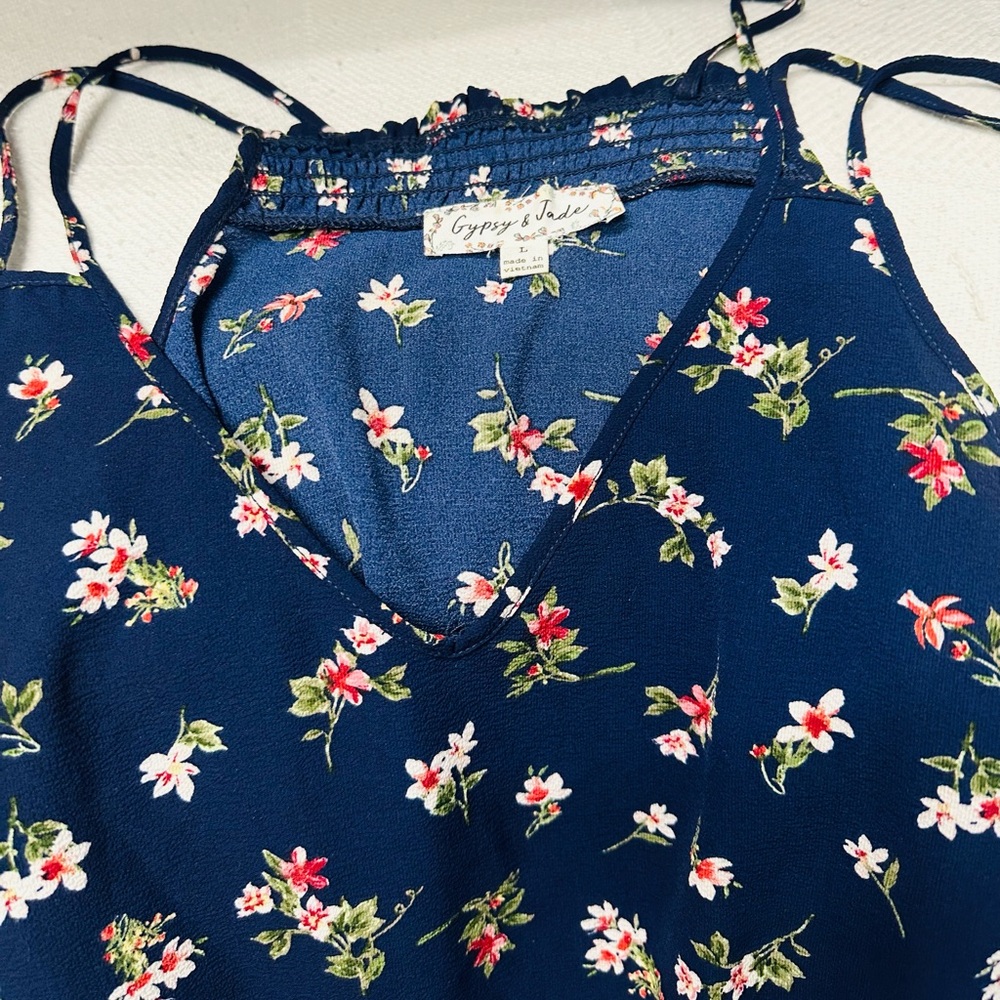 Navy Floral Camisole